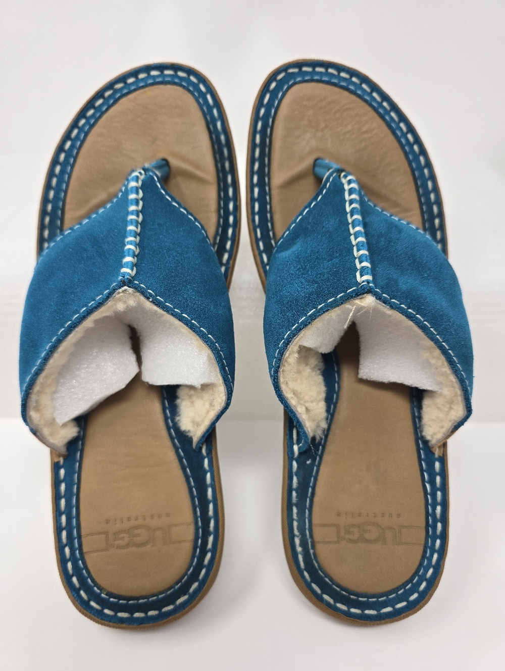 UGG Teal "Layback" Thong Sandals